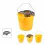 (SECCHIO IN PLASTICA TONDO DA 12 LITRI GIALLO CON STRIZZATORE GRIGIO - LINEA SUN)